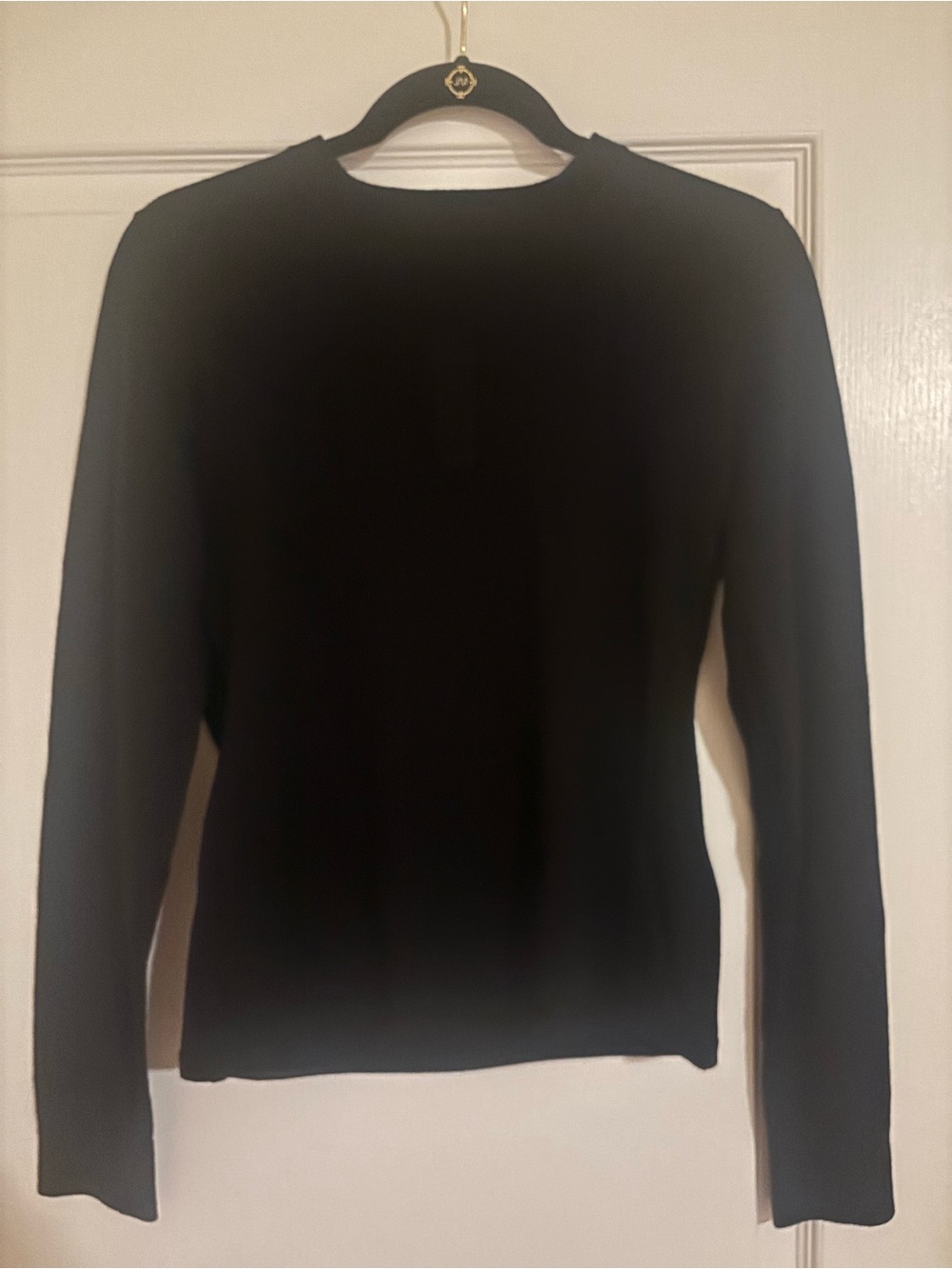 J. Crew Carolyn Black Long Sleeve Crewneck Sweater